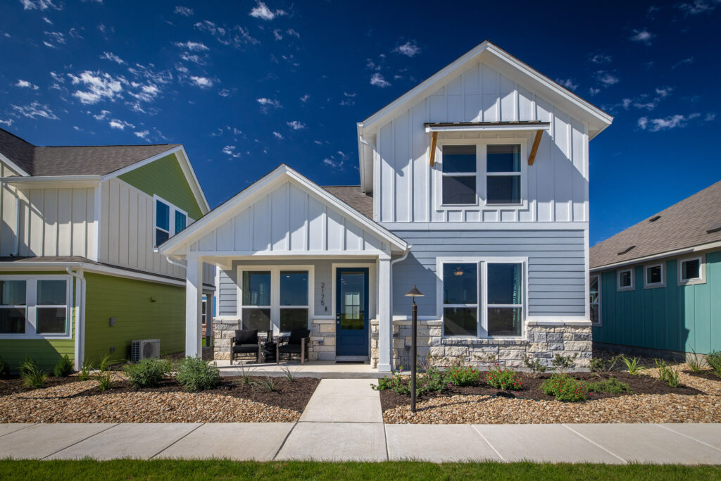 Garten Haus community exterior New Braunfels Creekside new homes for sale