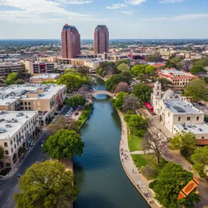 Moving to San Antonio Texas Southtown neighborhood aerial view