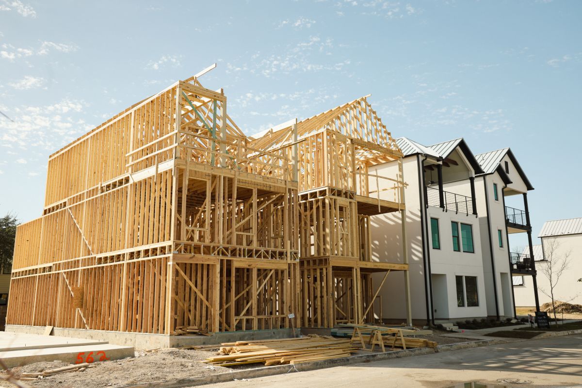 New home construction framing process Central Texas builder