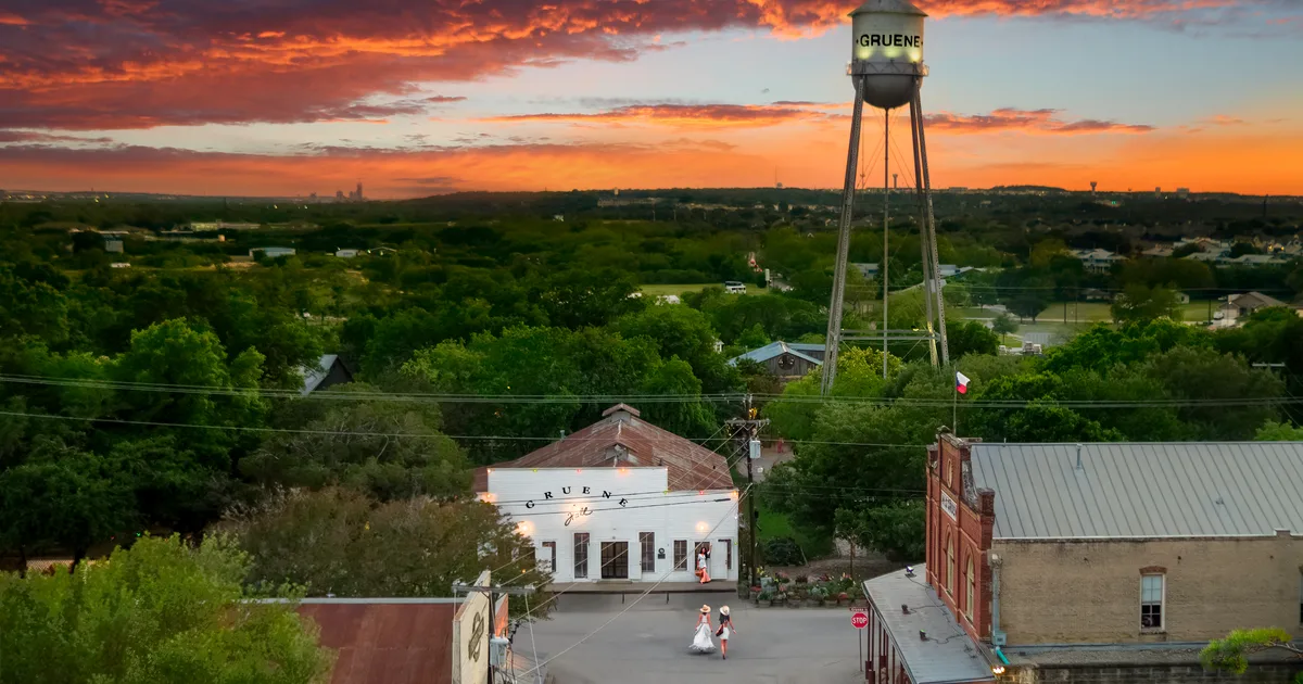 Historic Gruene Village New Braunfels, a destination for people moving to Texas